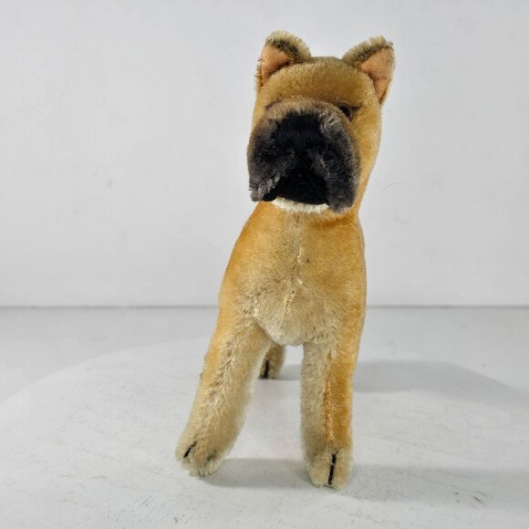 Vintage Steiff Sarras Boxer Dog Standing Mohair Plush Toy Collectible - Picture 4 of 11